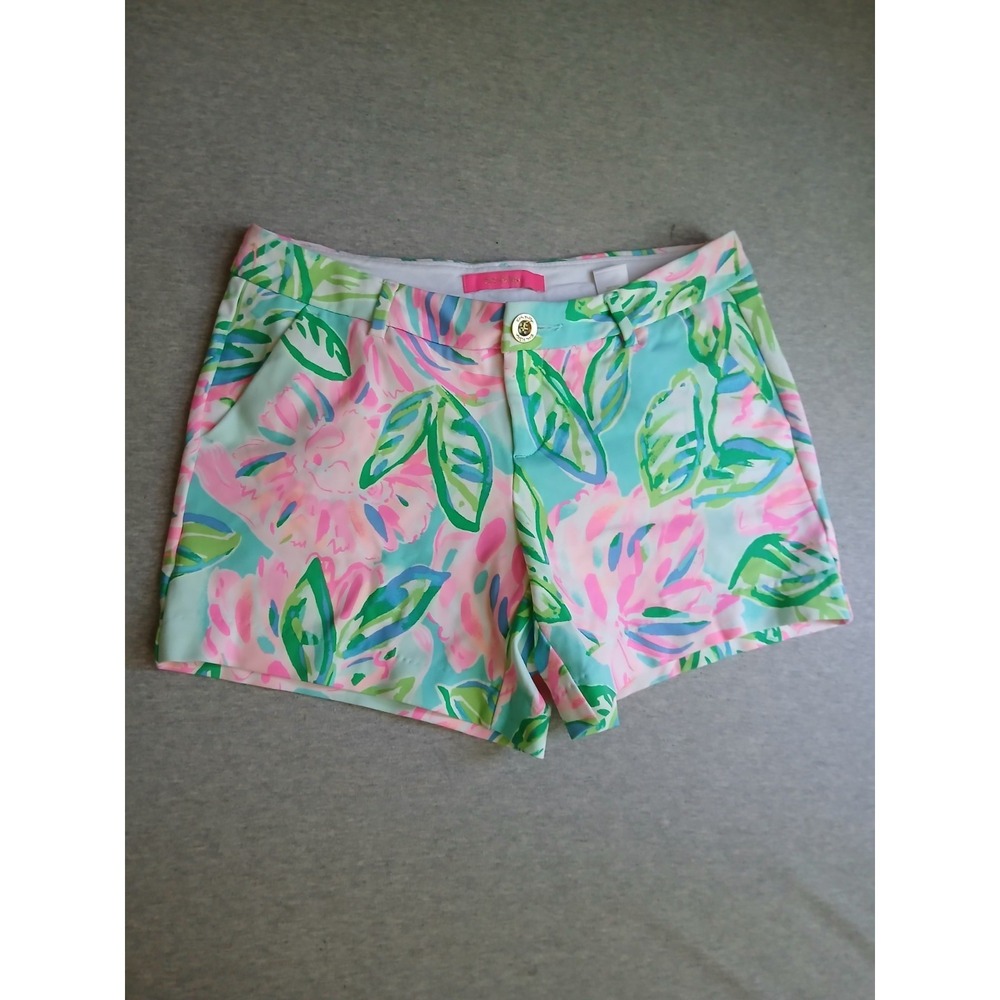 Lilly Pulitzer Shorts 4 Callahan Knit Floral 5" Resort Beach Totally Blossom